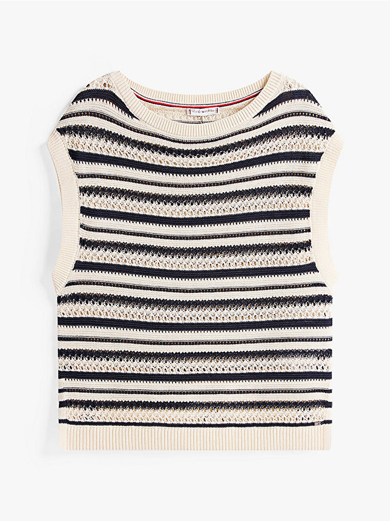 Kadın Crochet Open Neck Kazak Lacivert WW0WW465250AF
