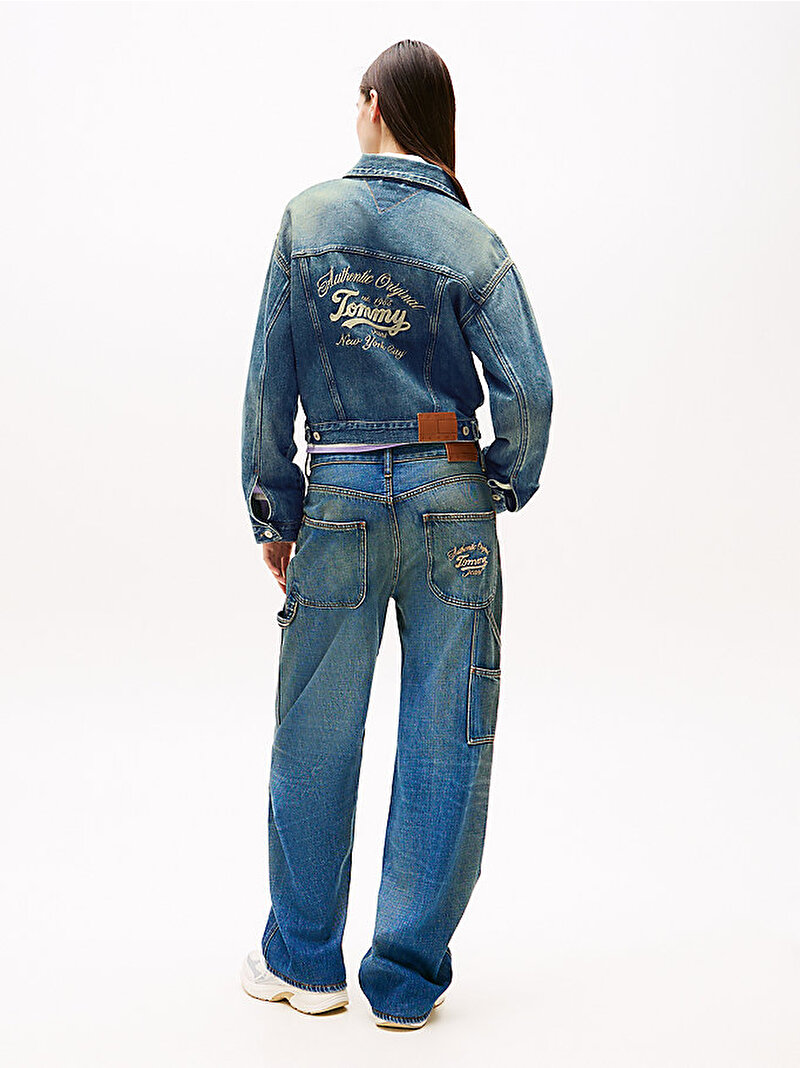 Kadın Pleated Trucker Denim Ceket Mavi  DW0DW210611A5