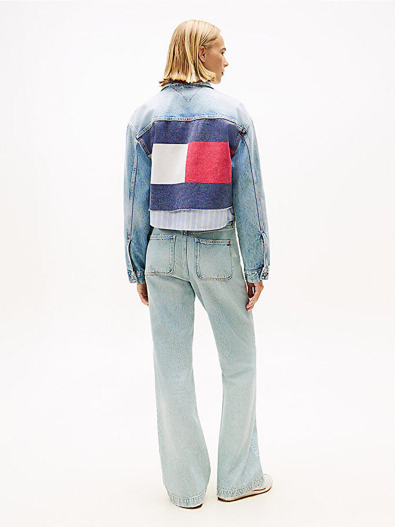 Kadın Cropped Trucker Denim Ceket Mavi  DW0DW210631A5