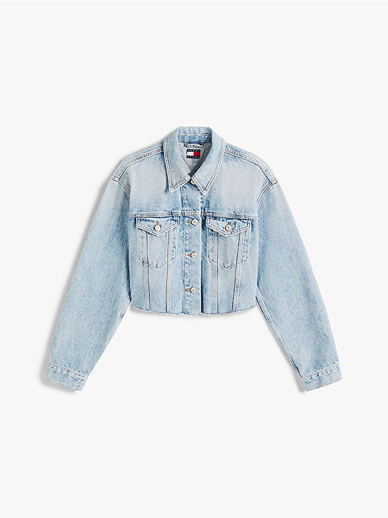 Kadın Cropped Trucker Denim Ceket Mavi  DW0DW210631A5