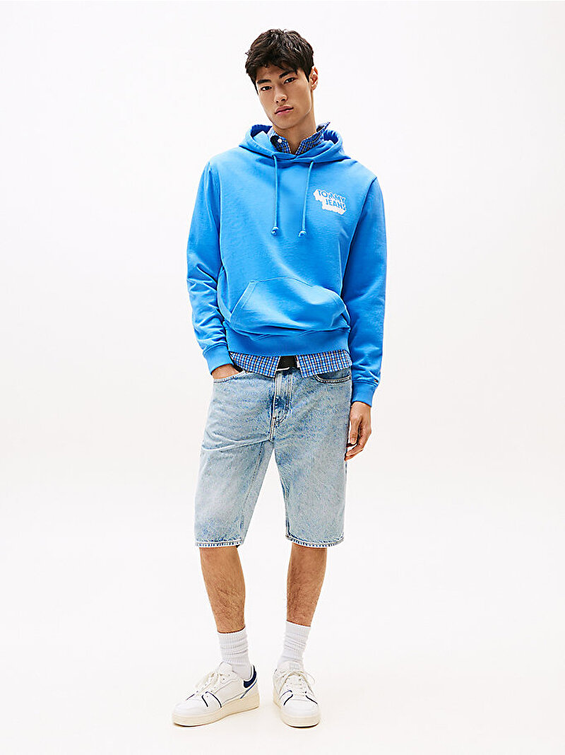 Erkek TJM Stack Back Logo Sweatshirt Mavi  DM0DM21625C39