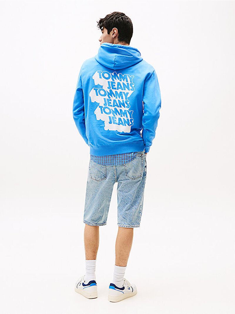 Erkek TJM Stack Back Logo Sweatshirt Mavi  DM0DM21625C39