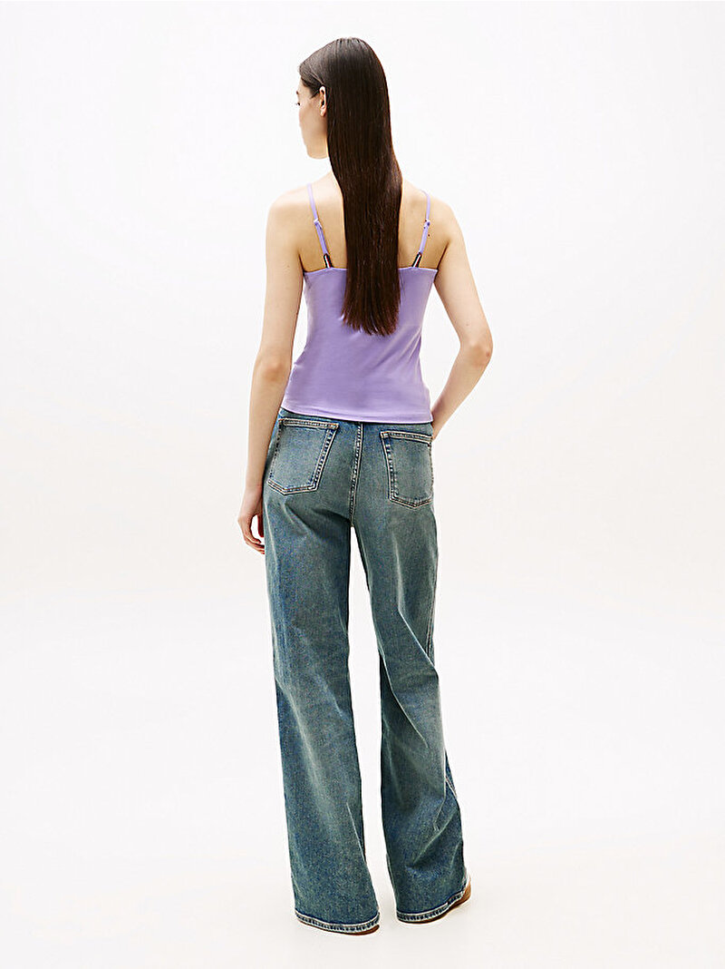Kadın TJW Essential Strap T-shirt Mor DW0DW20675W0E