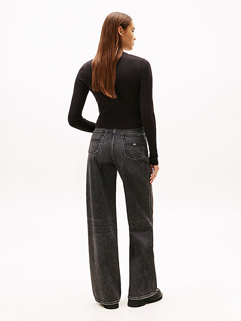 Kadın TJW Zip High Neck Hırka Siyah DW0DW20967BDS