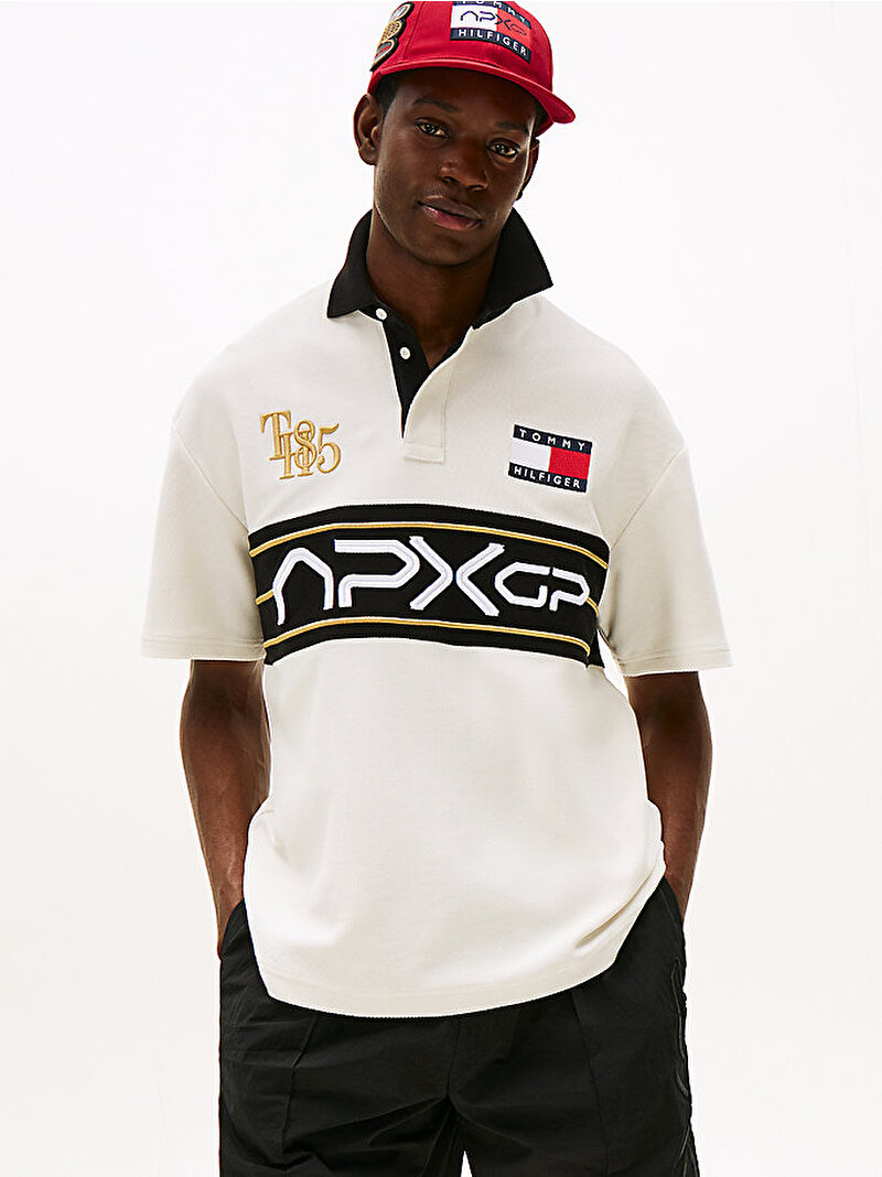 Erkek F1 Movie Race Day Polo T-shirt Siyah MW0MW41393YBI