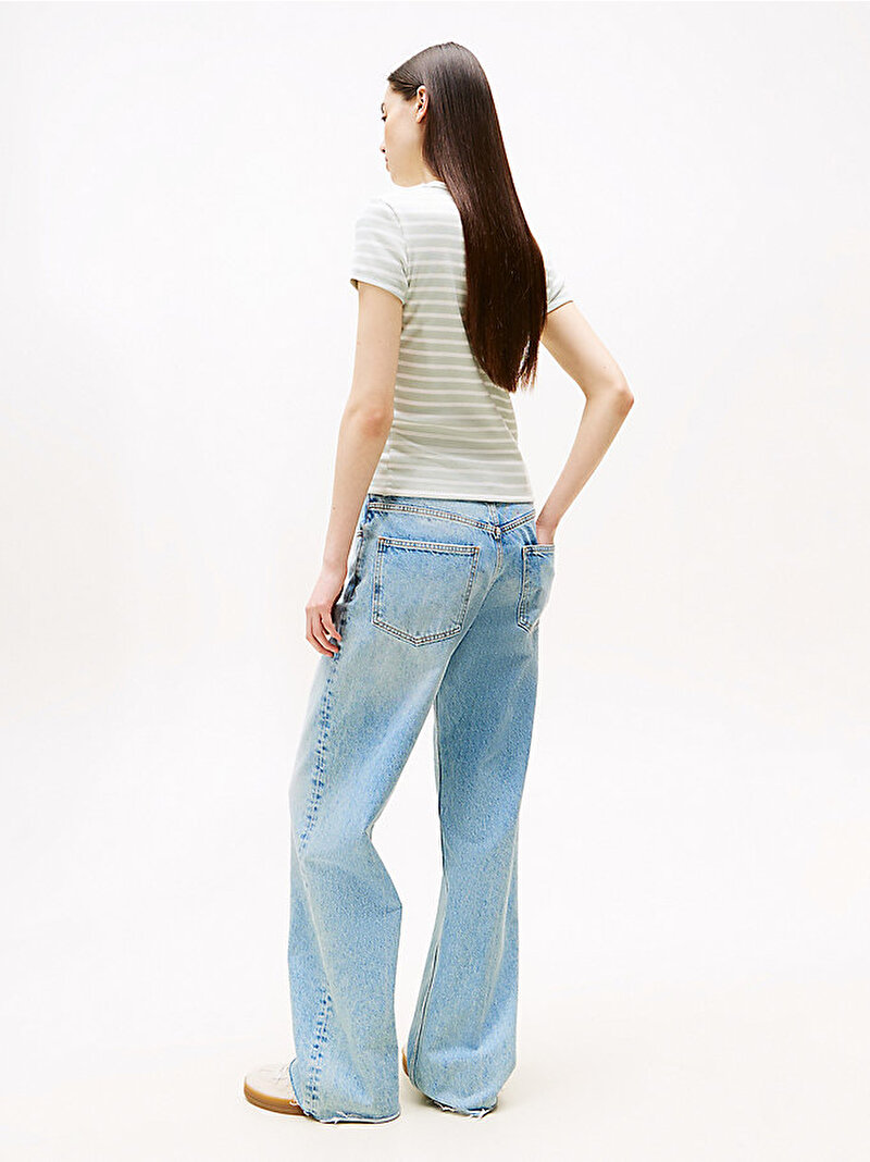 Kadın TJW Slim Essential T-shirt Yeşil DW0DW173830CD