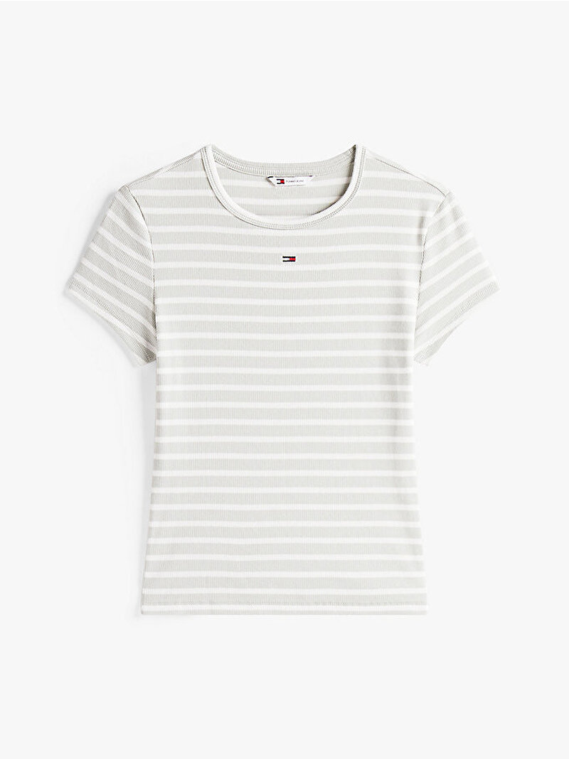 Kadın TJW Slim Essential T-shirt Yeşil DW0DW173830CD