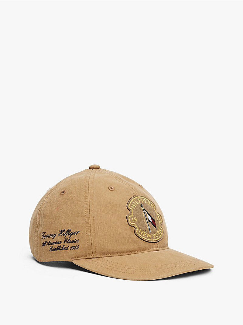 Erkek TH Graphic Washed Şapka Bej  AM0AM13430GW2
