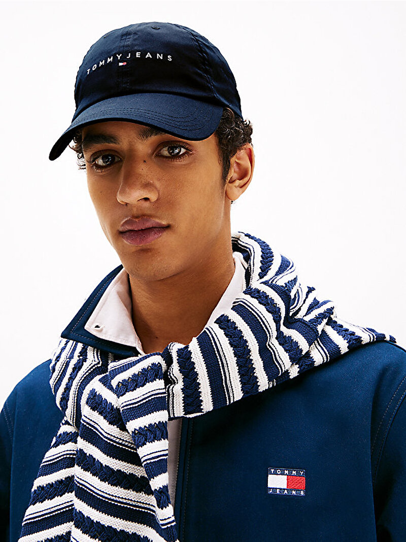 Kadın TJW Linear Logo Şapka Lacivert AW0AW16868C1G