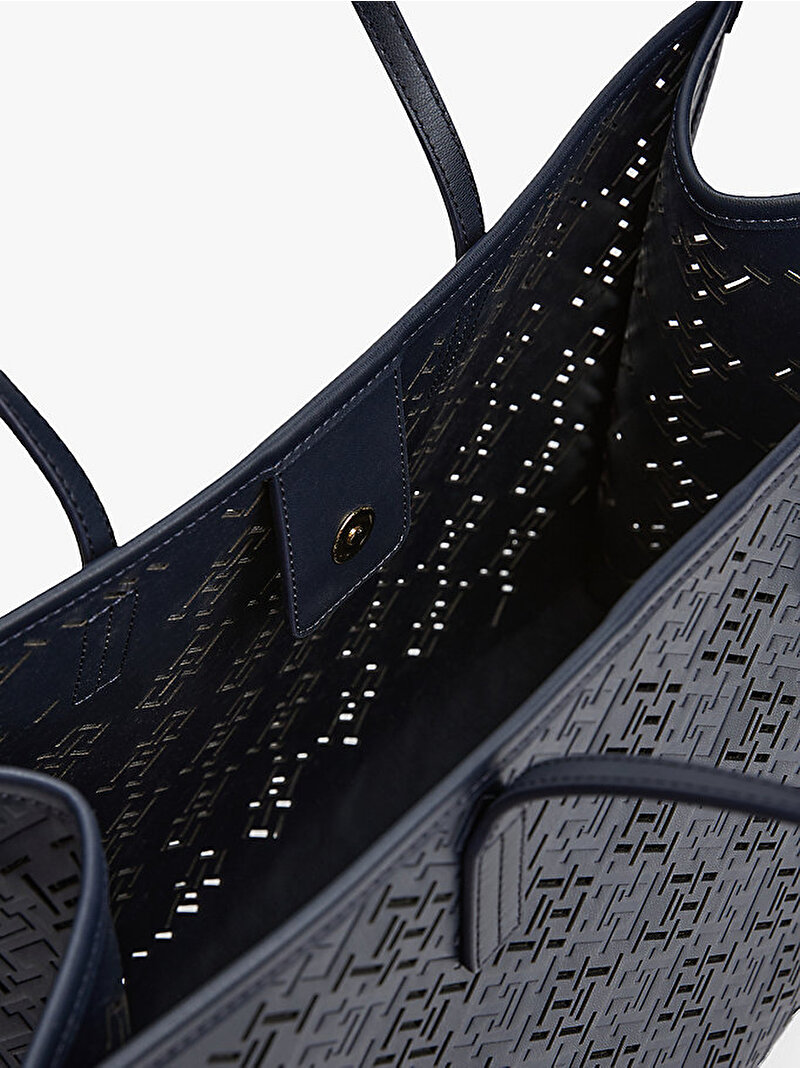 Kadın TH City Mono Tote Çanta Lacivert AW0AW17501DW6