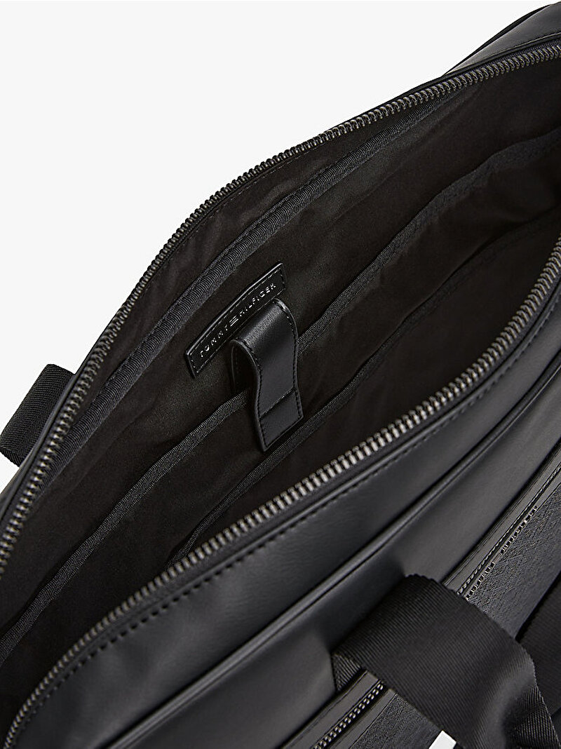 Erkek TH Monogram Laptop Çantası Siyah AM0AM13491BDS