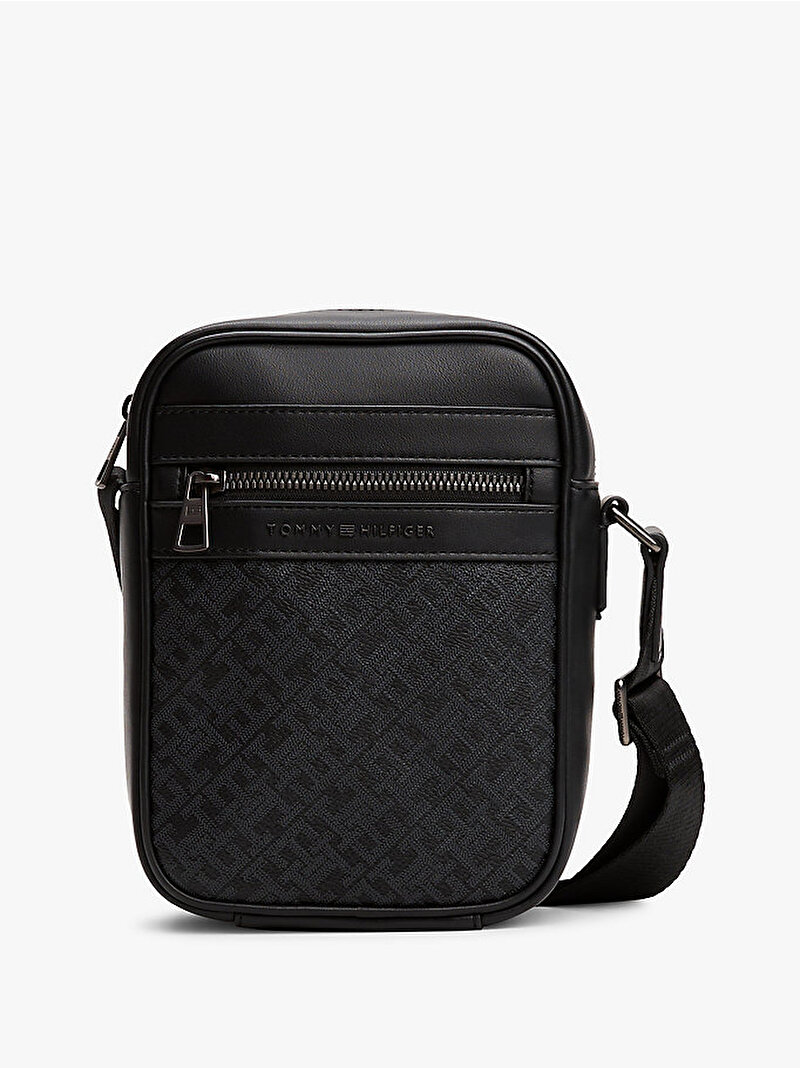 Erkek TH Monogram Mini Çapraz Çanta Siyah AM0AM13493BDS