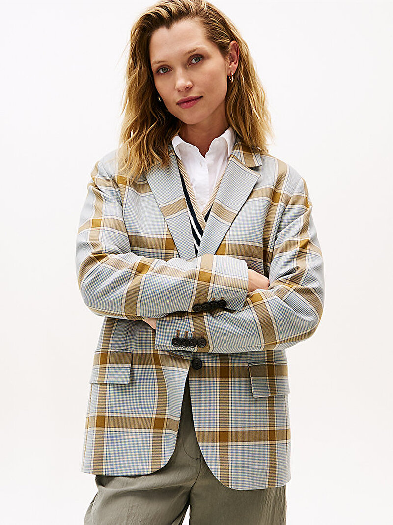 Kadın Check Suit Relaxed Blazer Çok renkli WW0WW482740LH