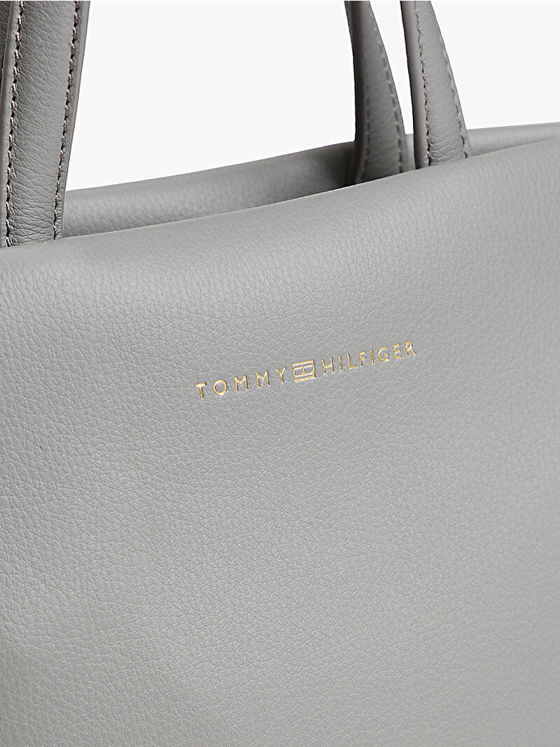 Kadın TH Logotape Mini Tote Çanta Gri AW0AW17694PRY