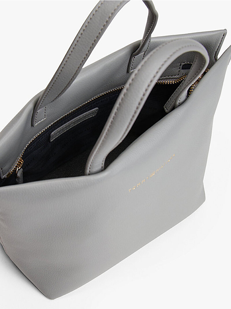 Kadın TH Logotape Mini Tote Çanta Gri AW0AW17694PRY