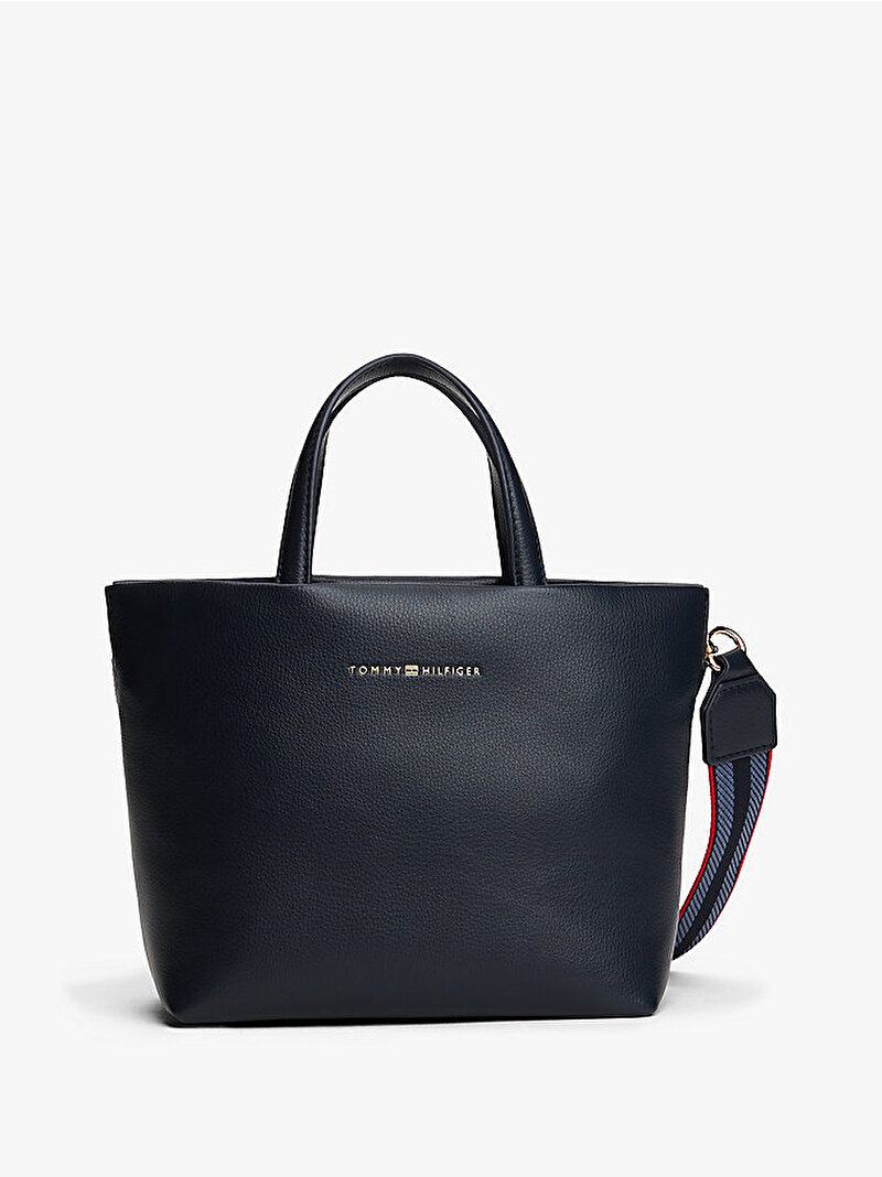Kadın TH Logotape Mini Tote Çanta Lacivert AW0AW17694DW6