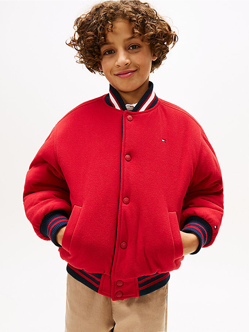 Erkek Çocuk Reversible Tommy Bomber Ceket Lacivert KB0KB09991C1G