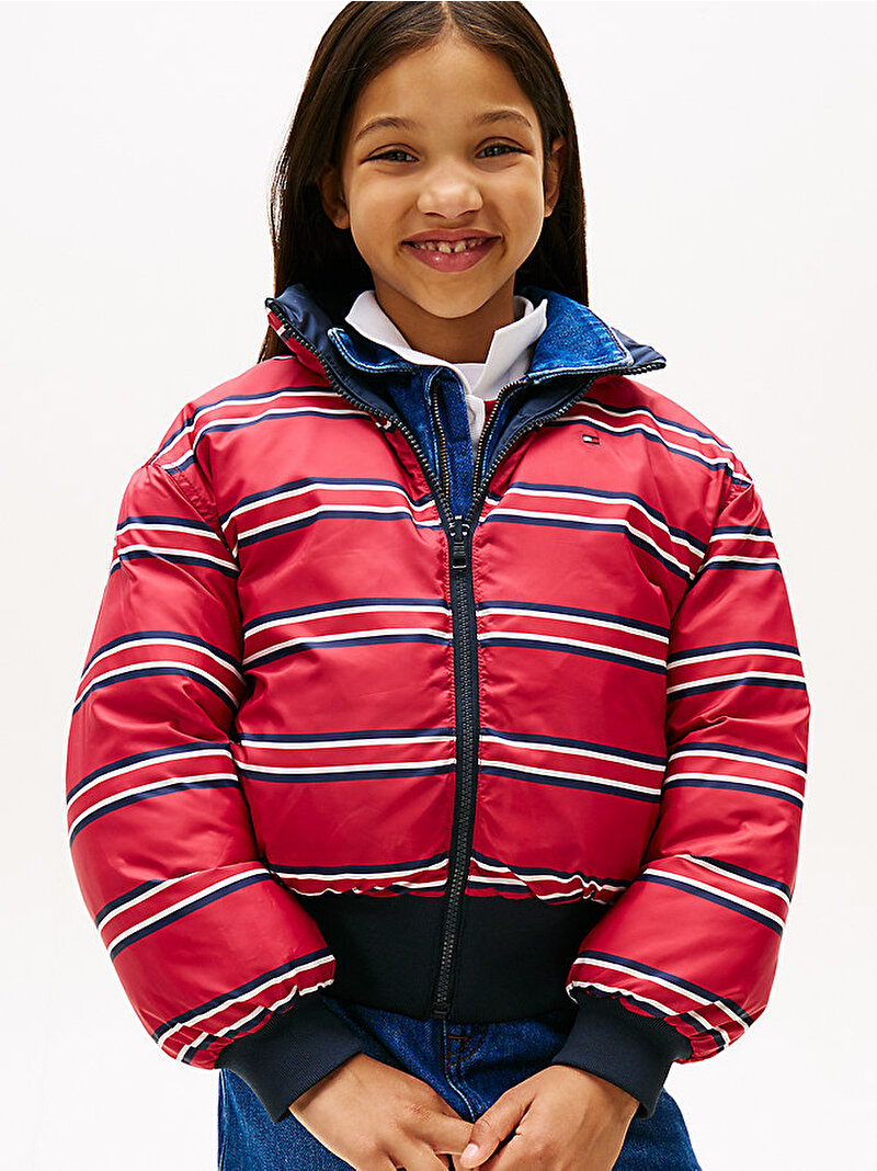 Kız Çocuk Reversible Puffer Mont Lacivert KG0KG08764C1G