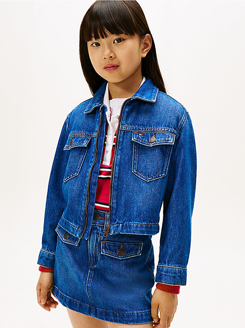 Kız Çocuk Denim Ceket Mavi  KG0KG090021A5