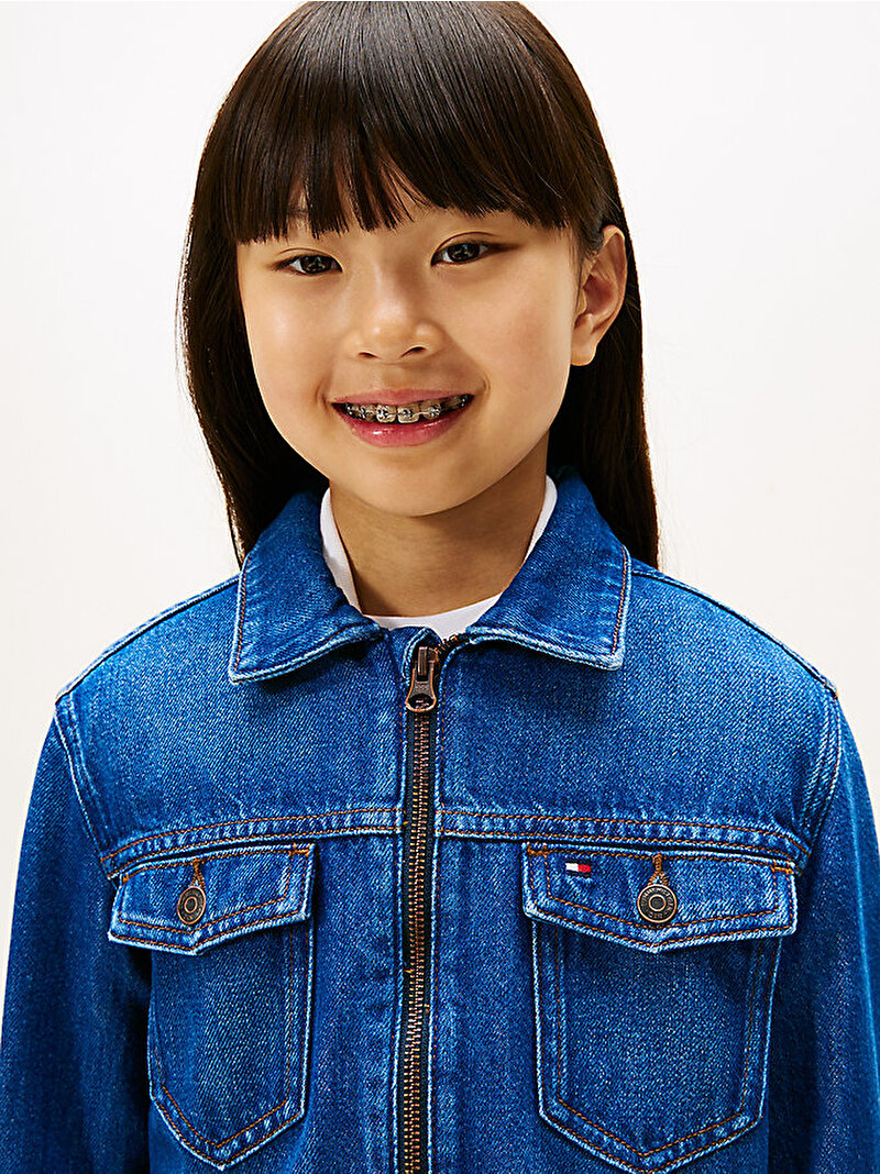 Kız Çocuk Denim Ceket Mavi  KG0KG090021A5