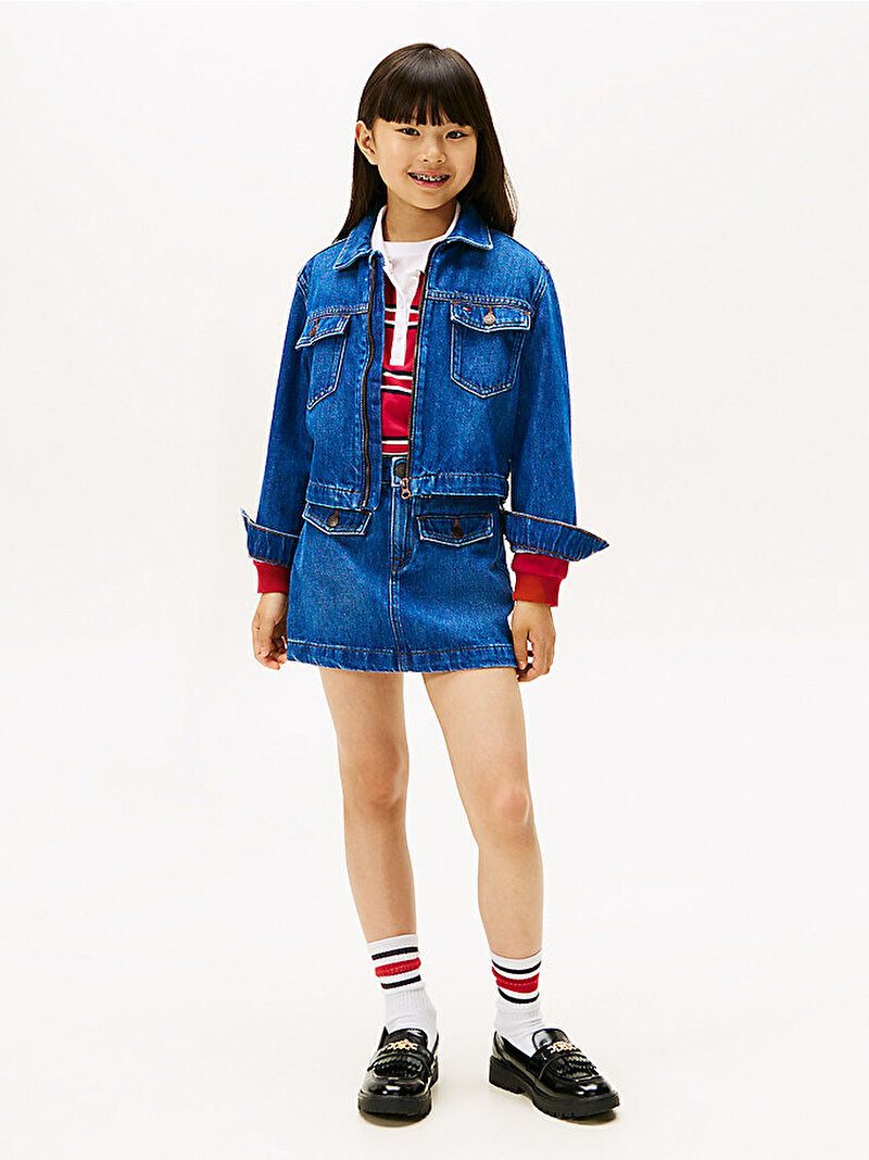 Kız Çocuk Denim Ceket Mavi  KG0KG090021A5