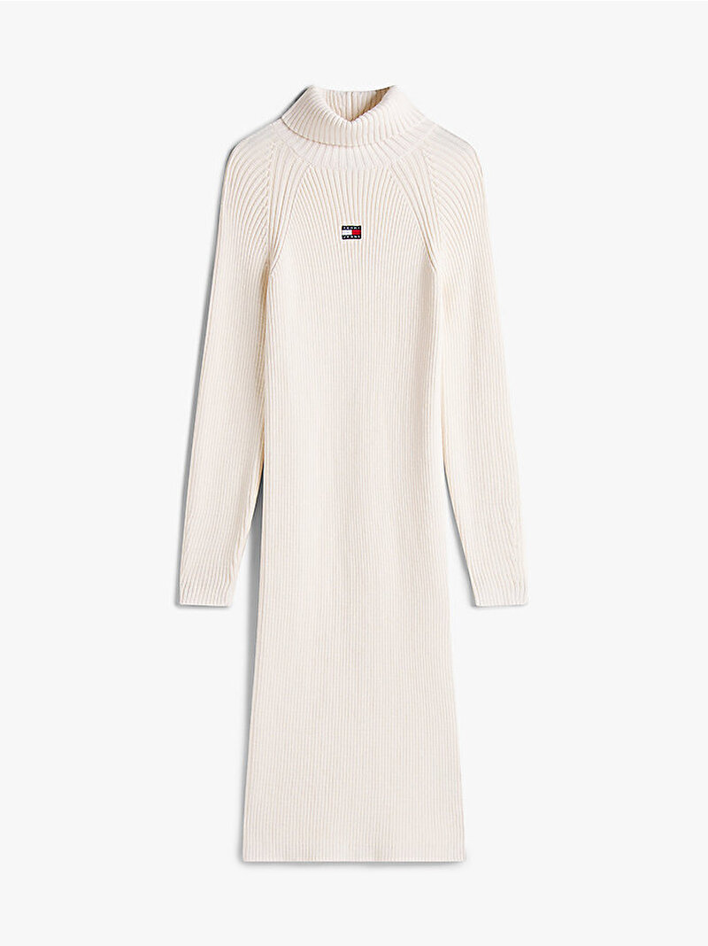 Kadın TJW Mockneck Badge Elbise Beyaz  DW0DW22167YBH
