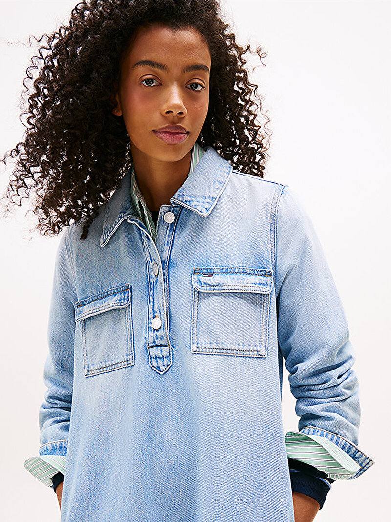 Kadın Denim Elbise Mavi  DW0DW216331AB