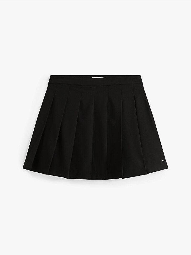 Kadın Timeless Wool Pleated Etek Siyah WW0WW48354BDS