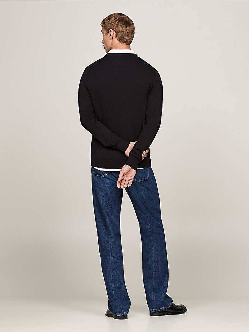 Erkek Essential Cotton Kazak Siyah MW0MW14745BDS