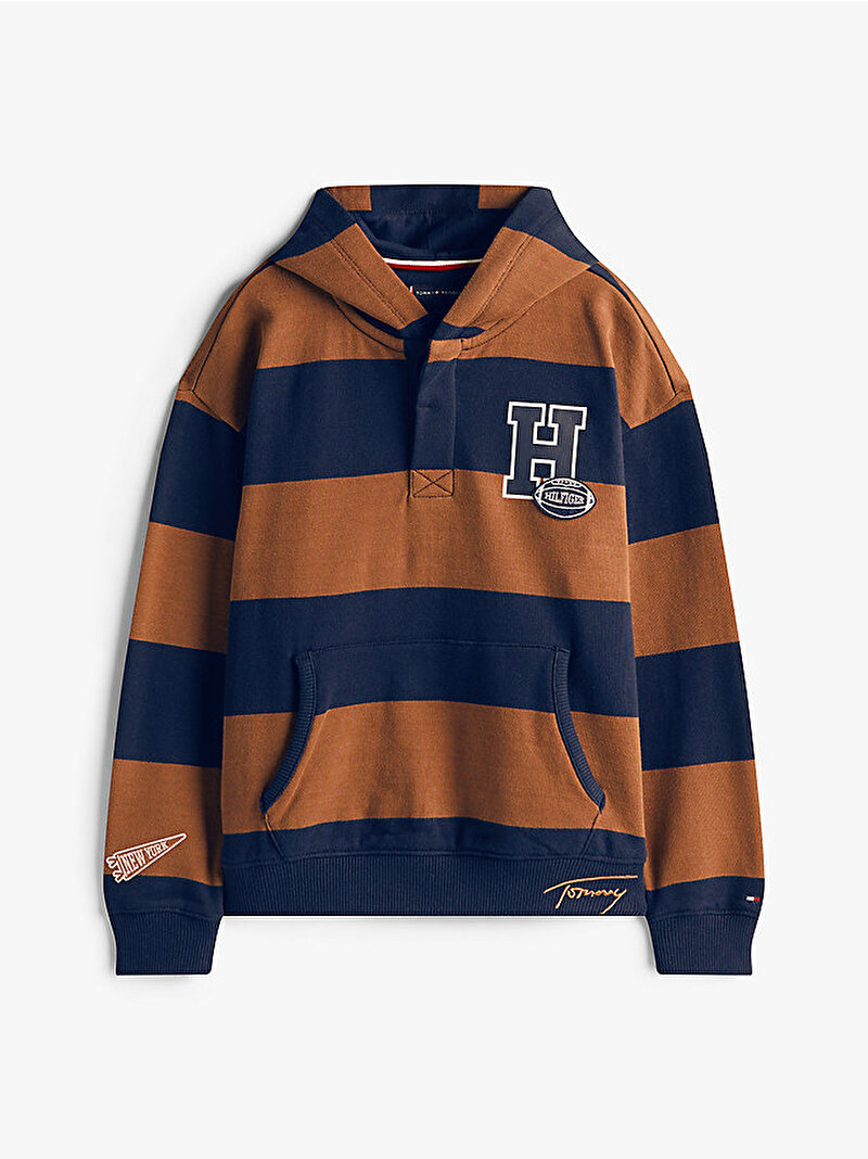 Erkek Çocuk Varsity Stripe Button Hoodie Çok renkli KB0KB09981GVP