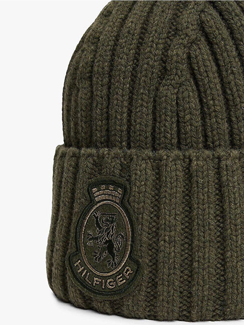 Kadın TH Crest Fluffy Bere Yeşil AW0AW18210MT1