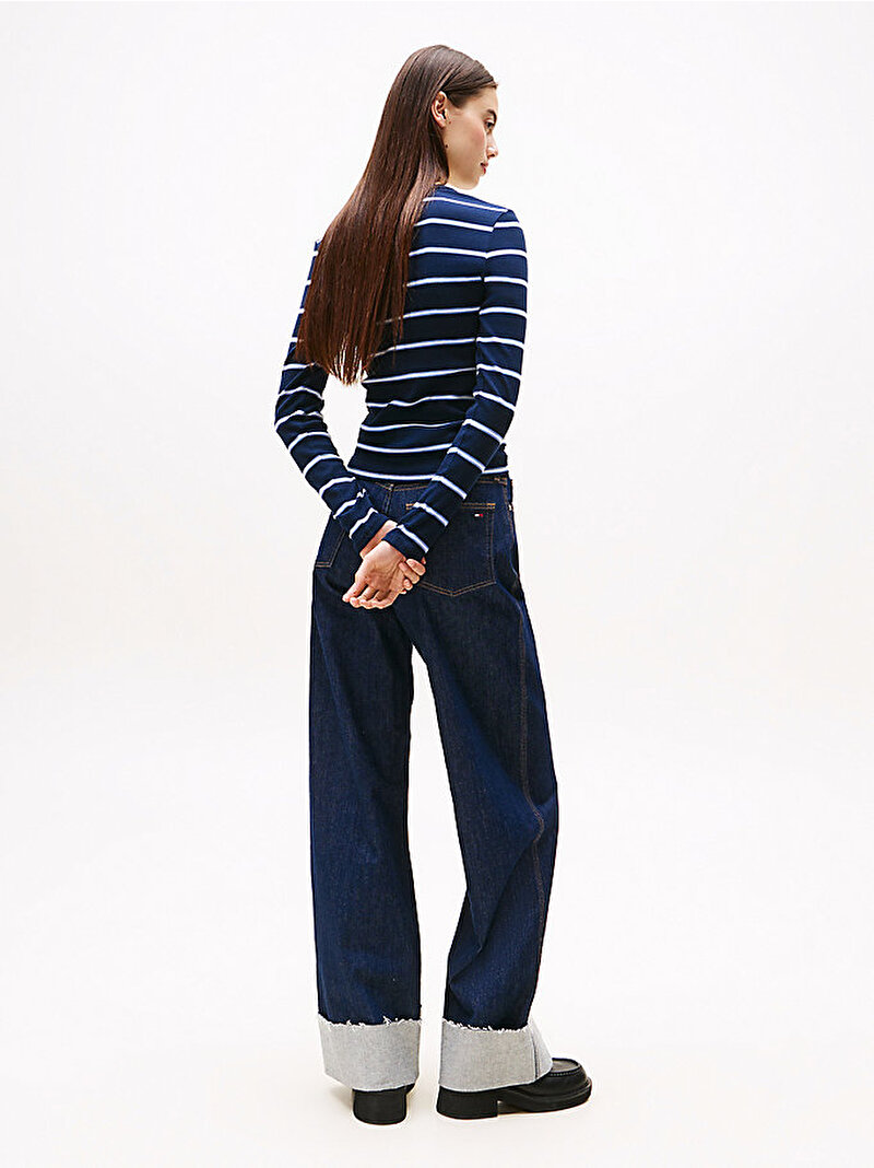 Kadın TJW Slim Essential T-shirt Lacivert DW0DW173870A6