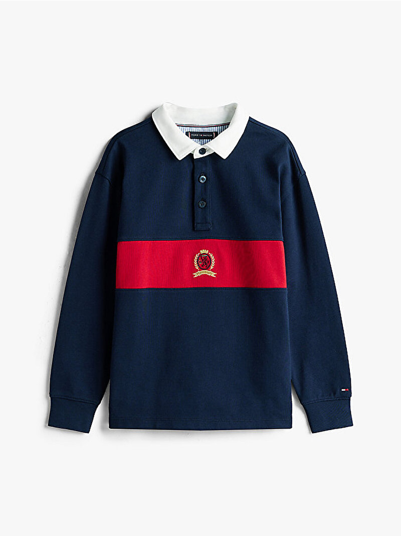 Erkek Çocuk Crest Graphic Polo T-shirt Lacivert KB0KB09953C1G