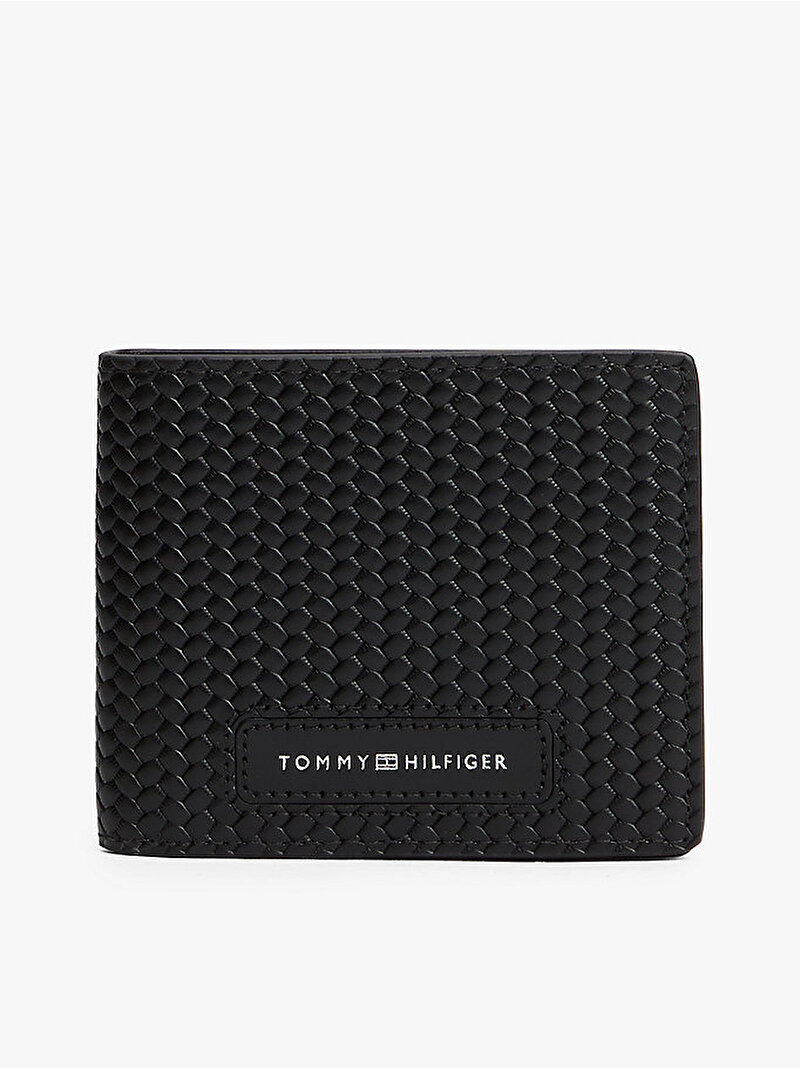 Erkek TH Woven Texture Cüzdan Siyah AM0AM13728BDS