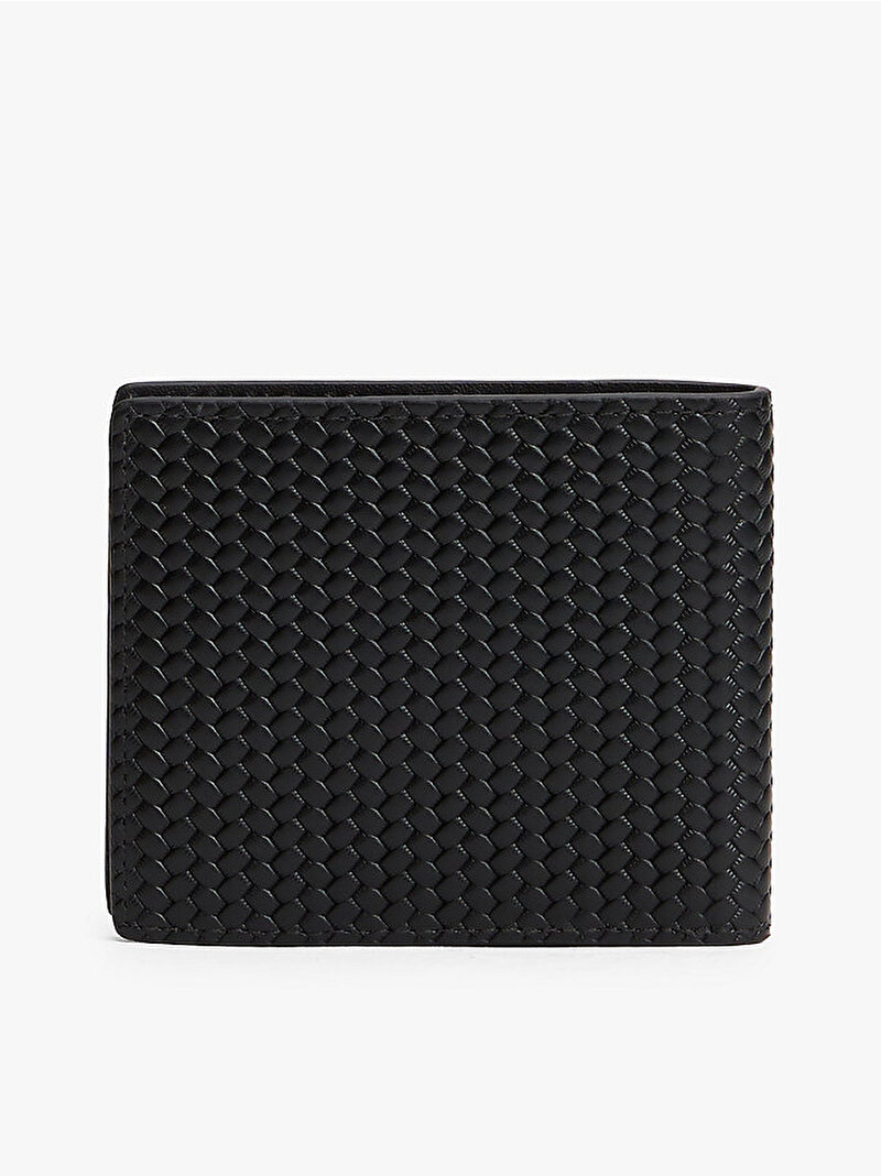 Erkek TH Woven Texture Cüzdan Siyah AM0AM13728BDS