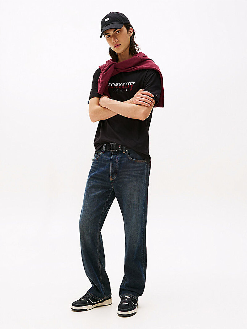 Erkek TJM Regular Dna T-shirt Siyah DM0DM21978BDS