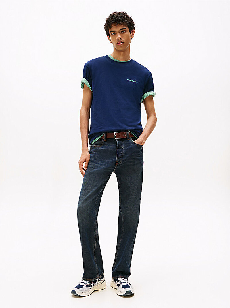 Erkek TJM Regular Blur T-shirt Lacivert DM0DM21982C1G