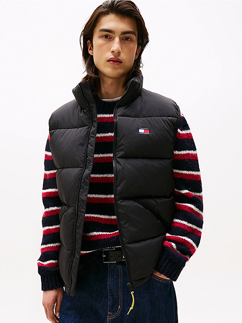 Erkek TJM Vail Puffer Yelek Siyah DM0DM22069BDS