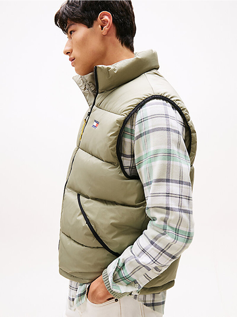 Erkek TJM Vail Puffer Yelek Yeşil DM0DM22069M1L