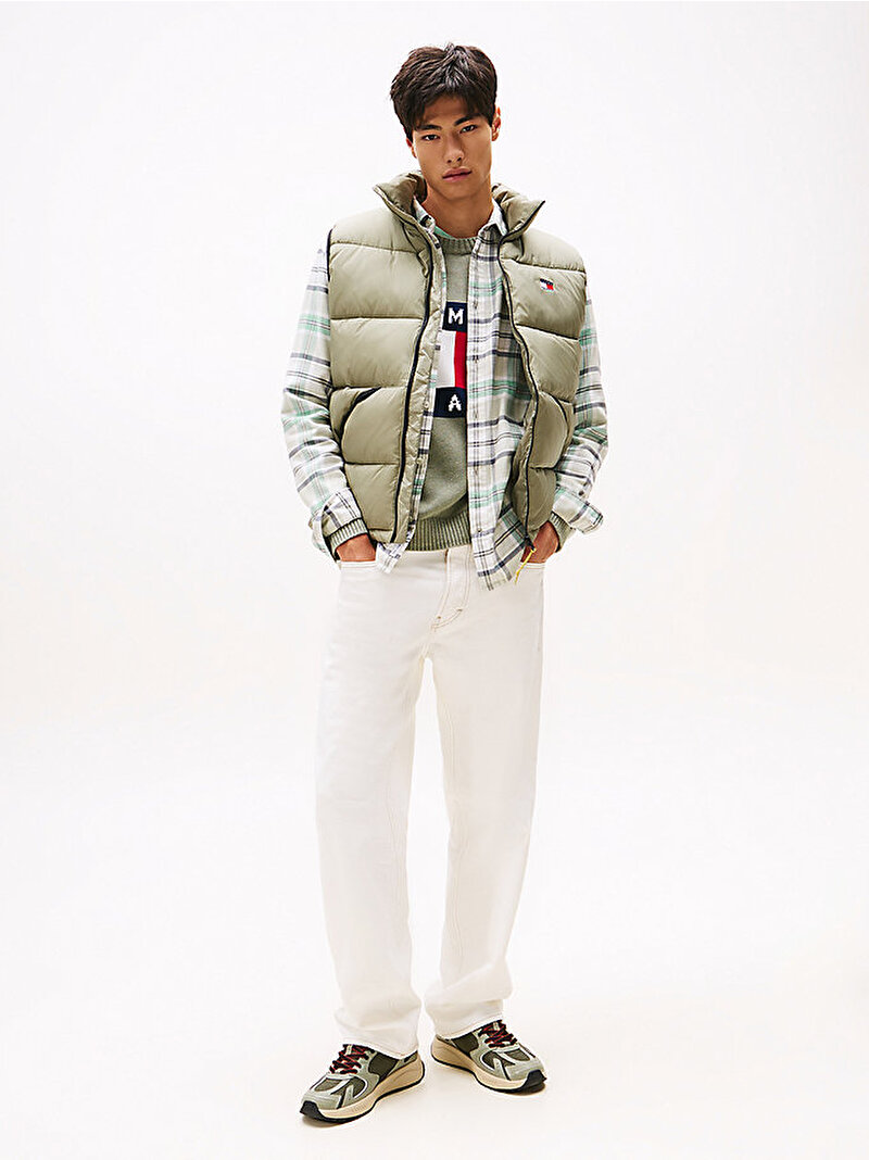 Erkek TJM Vail Puffer Yelek Yeşil DM0DM22069M1L