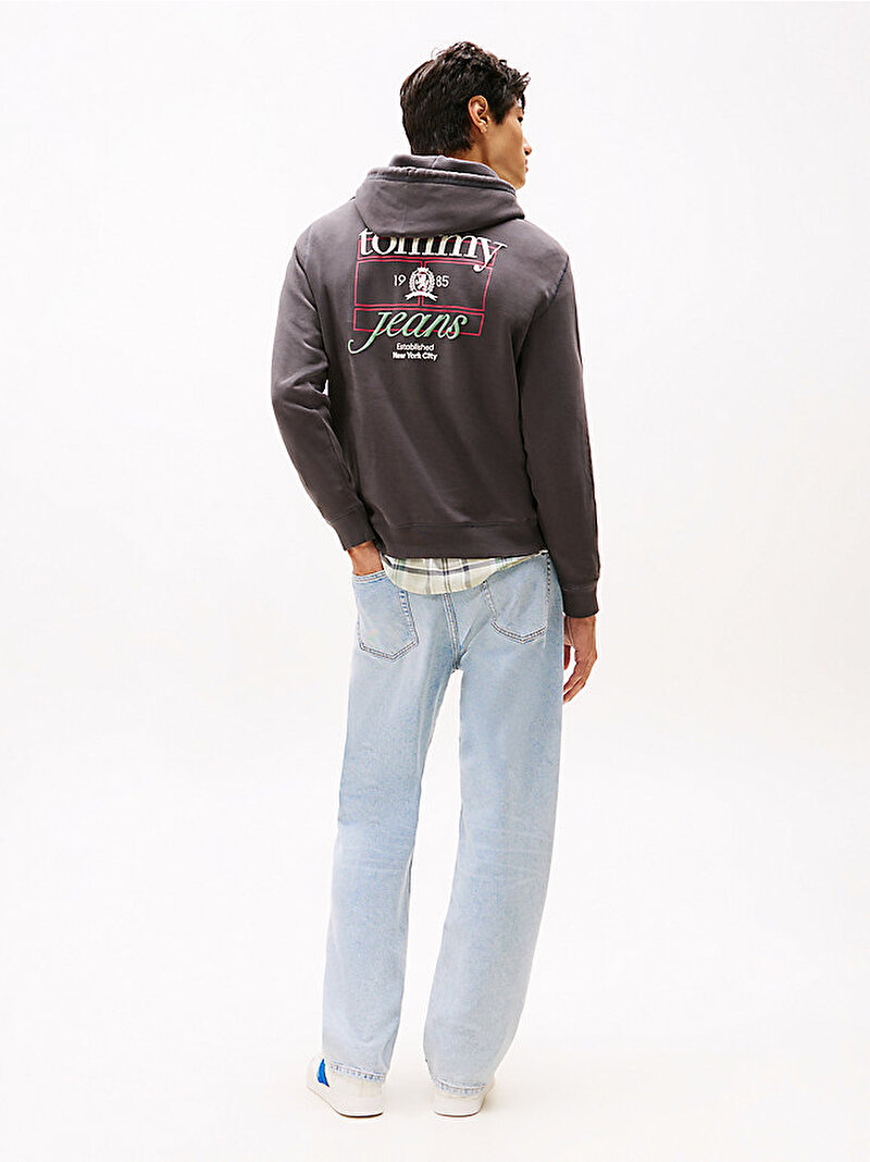 Erkek TJM Reg Washed Crest Sweatshirt Gri DM0DM22085BDS