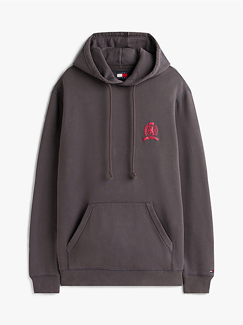 Erkek TJM Reg Washed Crest Sweatshirt Gri DM0DM22085BDS