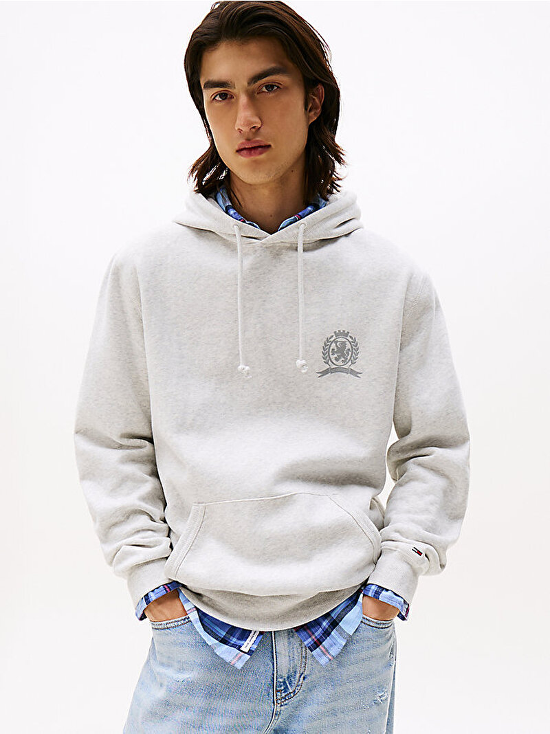Erkek TJM Reg Washed Crest Sweatshirt Gri DM0DM22085P09