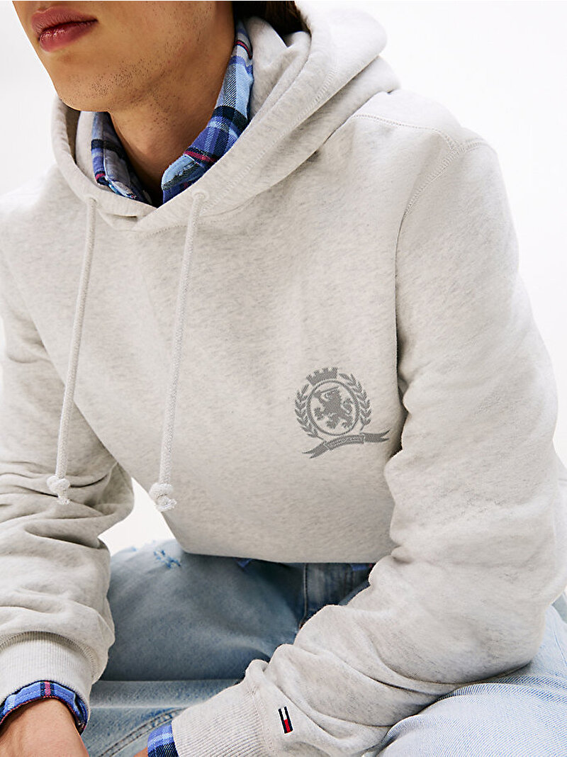 Erkek TJM Reg Washed Crest Sweatshirt Gri DM0DM22085P09