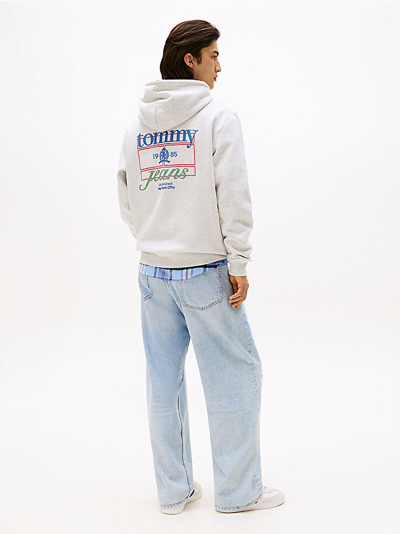 Erkek TJM Reg Washed Crest Sweatshirt Gri DM0DM22085P09