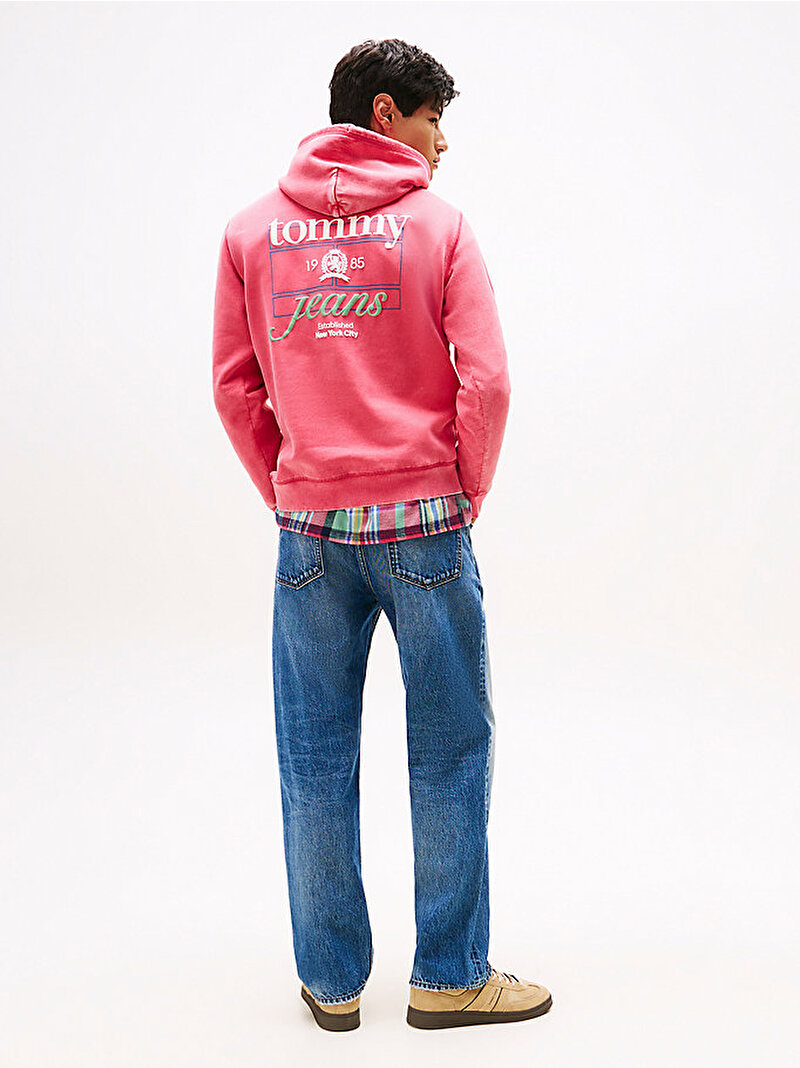 Erkek TJM Reg Washed Crest Sweatshirt Pembe  DM0DM22085XI5