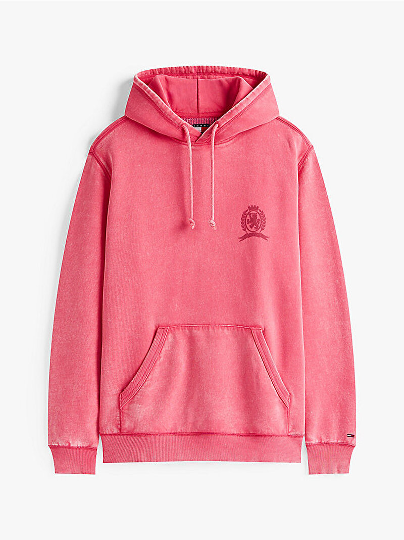 Erkek TJM Reg Washed Crest Sweatshirt Pembe  DM0DM22085XI5