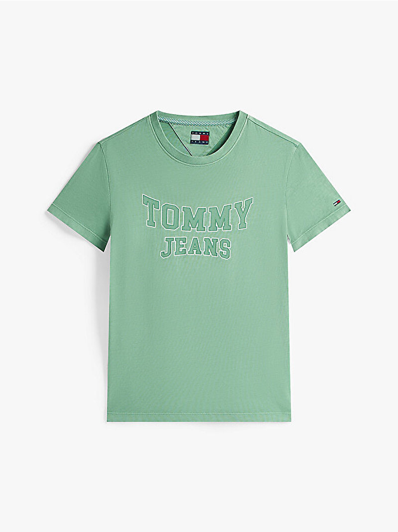 Kadın TJW Regular Varsity T-shirt Yeşil DW0DW21966MAS