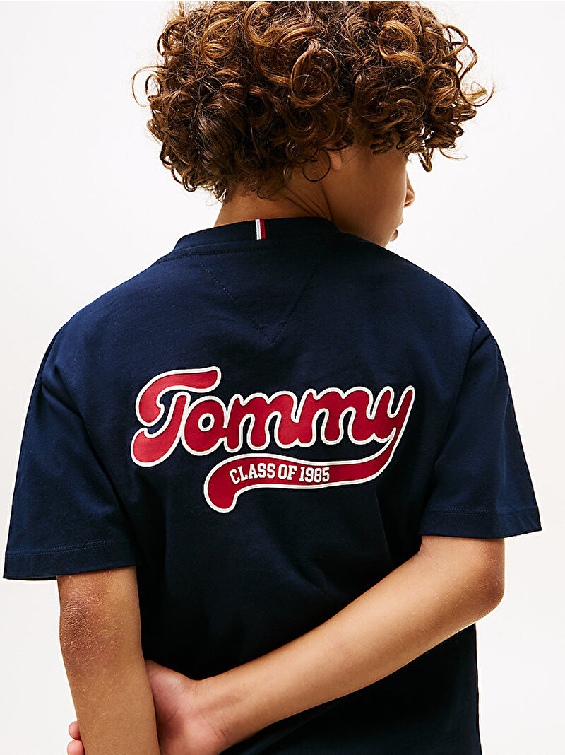 Erkek Çocuk Varsity Front Back T-shirt Lacivert KB0KB09931C1G