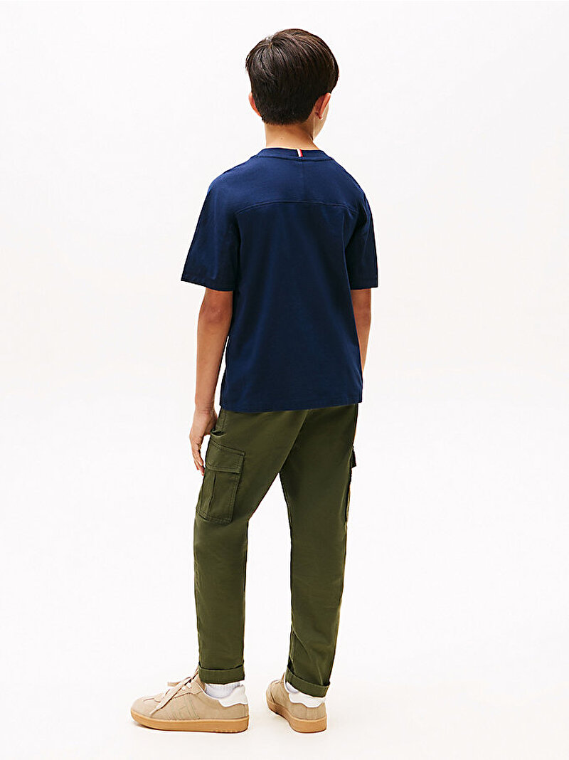 Erkek Çocuk Varsity Raised Print T-shirt Lacivert KB0KB09939C1G